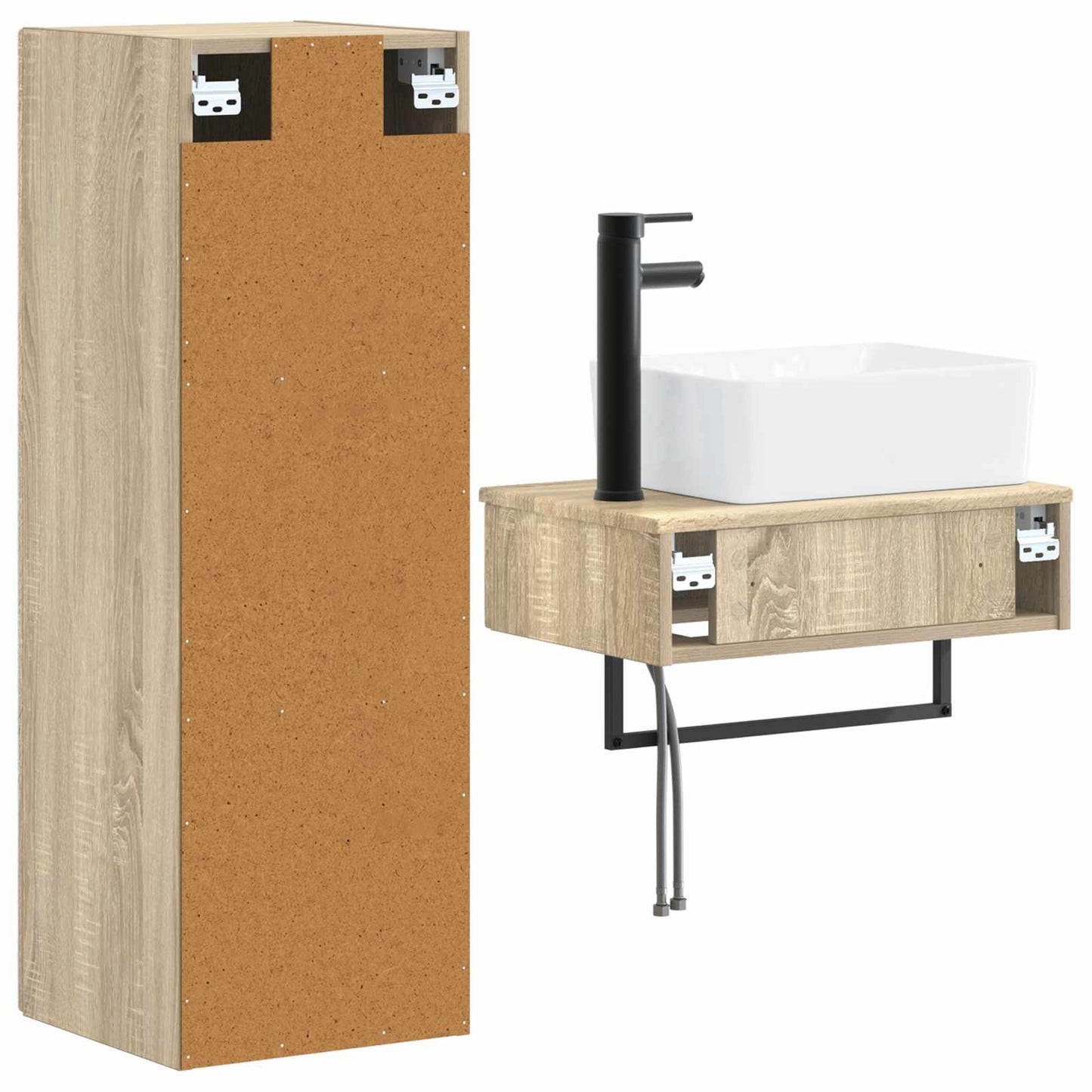 vidaXL Bathroom Furniture Set 2 pcs Sonoma Oak 33 x 34.5 x 100 cm
