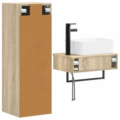 vidaXL Bathroom Furniture Set 2 pcs Sonoma Oak 33 x 34.5 x 100 cm