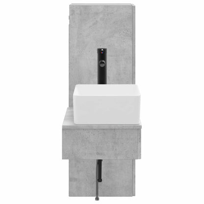 vidaXL Bathroom Furniture Set 2 pcs Concrete Grey 33 x 34.5 x 100 cm