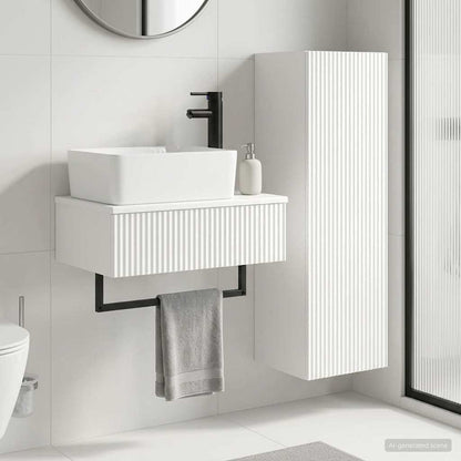 vidaXL Bathroom Furniture Set 2 pcs High Gloss White