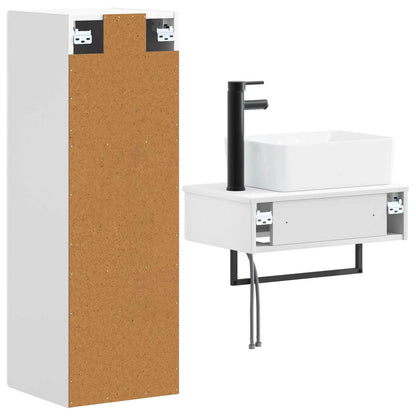 vidaXL Bathroom Furniture Set 2 pcs High Gloss White