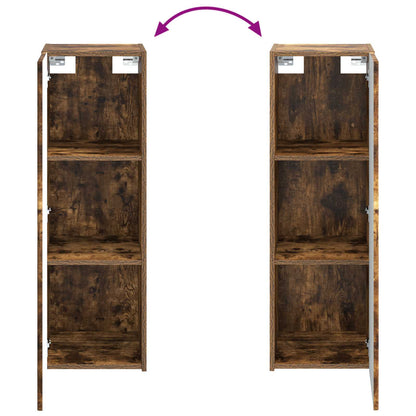 vidaXL Bathroom Furniture Set 2 pcs Smoked Oak 33 x 34.5 x 100 cm