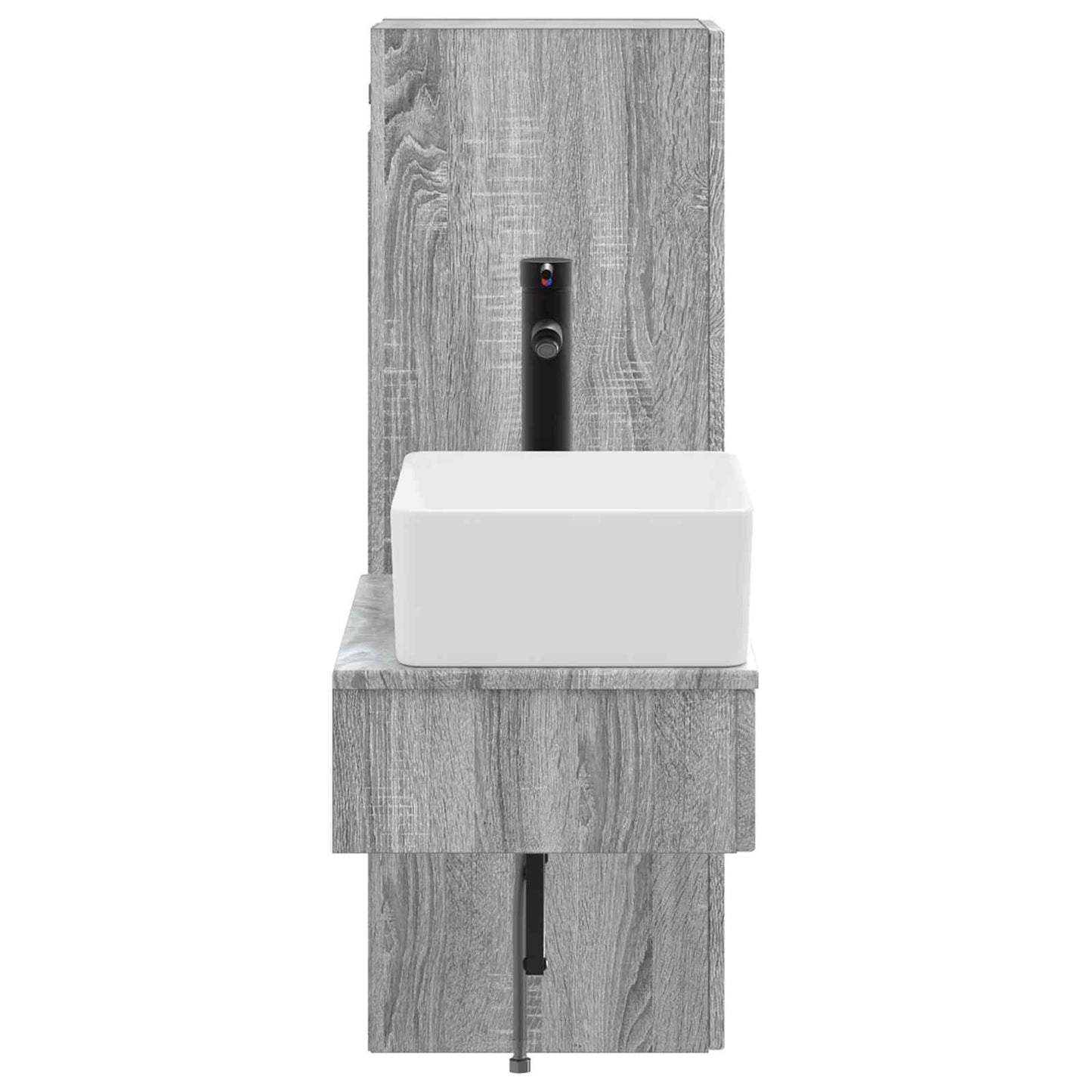 vidaXL Bathroom Furniture Set 2 pcs Grey Sonoma 33 x 34.5 x 100 cm