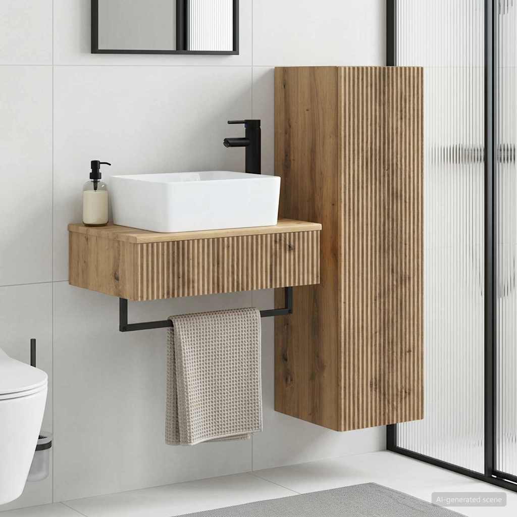 vidaXL Bathroom Furniture Set 2 pcs Artisan Oak 33 x 34.5 x 100 cm