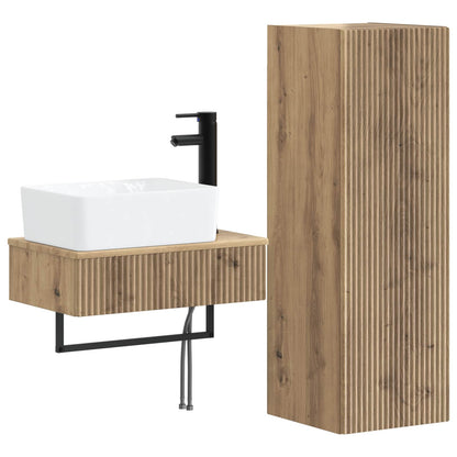 vidaXL Bathroom Furniture Set 2 pcs Artisan Oak 33 x 34.5 x 100 cm