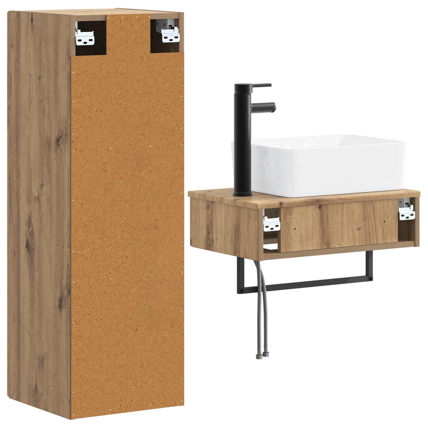 vidaXL Bathroom Furniture Set 2 pcs Artisan Oak 33 x 34.5 x 100 cm