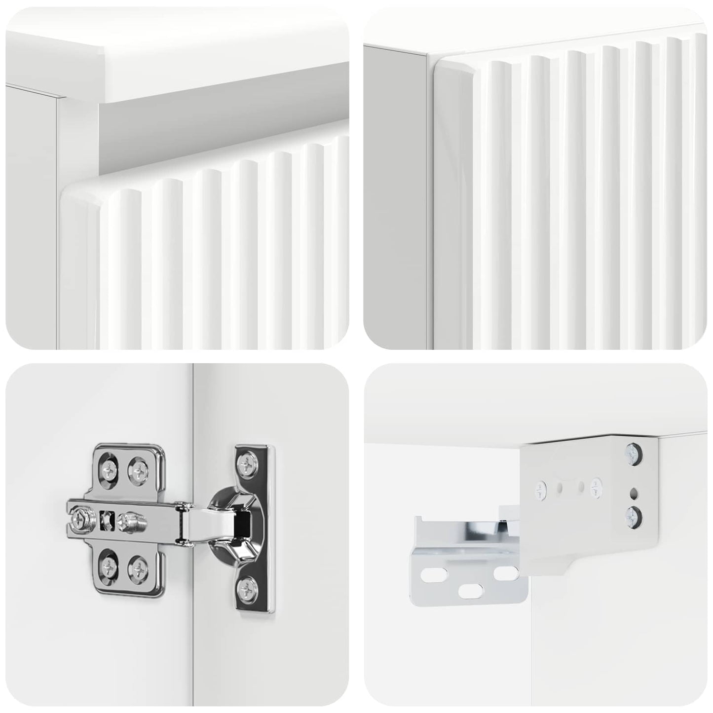 vidaXL Bathroom Furniture Set 2 pcs White 33 x 34.5 x 100 cm