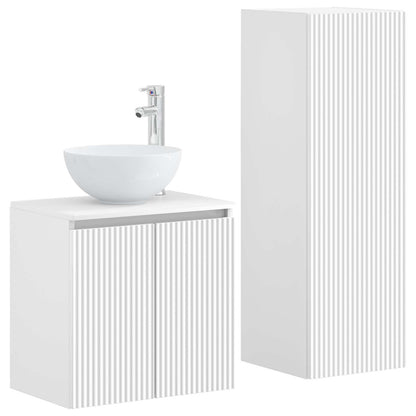 vidaXL Bathroom Furniture Set 2 pcs White 33 x 34.5 x 100 cm