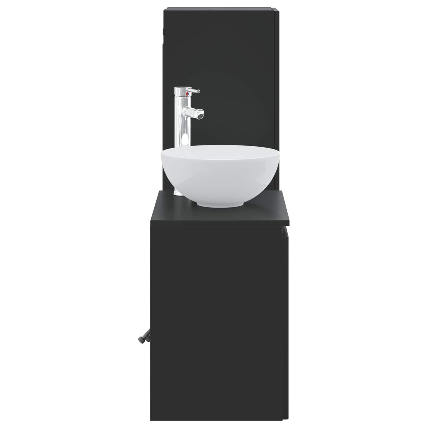 vidaXL Bathroom Furniture Set 2 pcs Black 33 x 34.5 x 100 cm