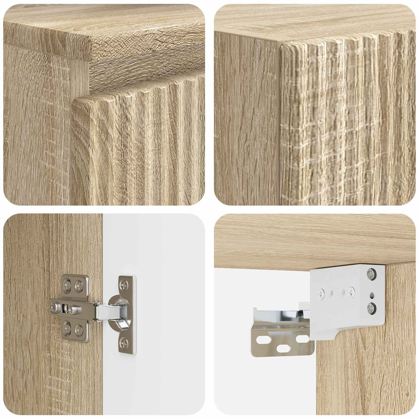 vidaXL Bathroom Furniture Set 2 pcs Sonoma Oak 33 x 34.5 x 100 cm