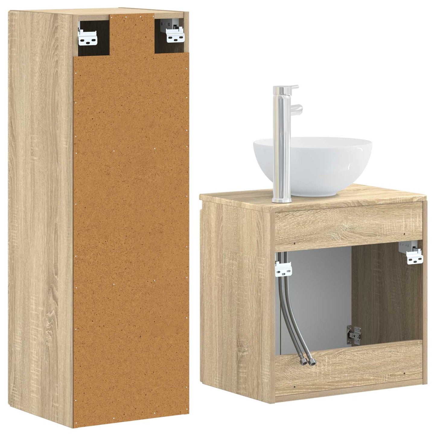 vidaXL Bathroom Furniture Set 2 pcs Sonoma Oak 33 x 34.5 x 100 cm