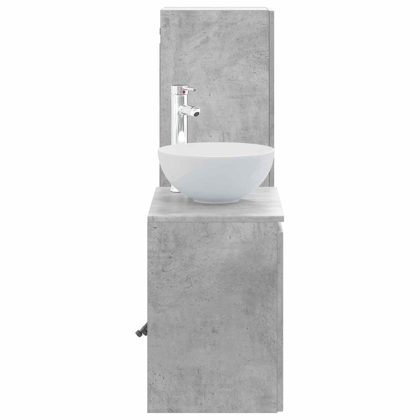 vidaXL Bathroom Furniture Set 2 pcs Concrete Grey 33 x 34.5 x 100 cm