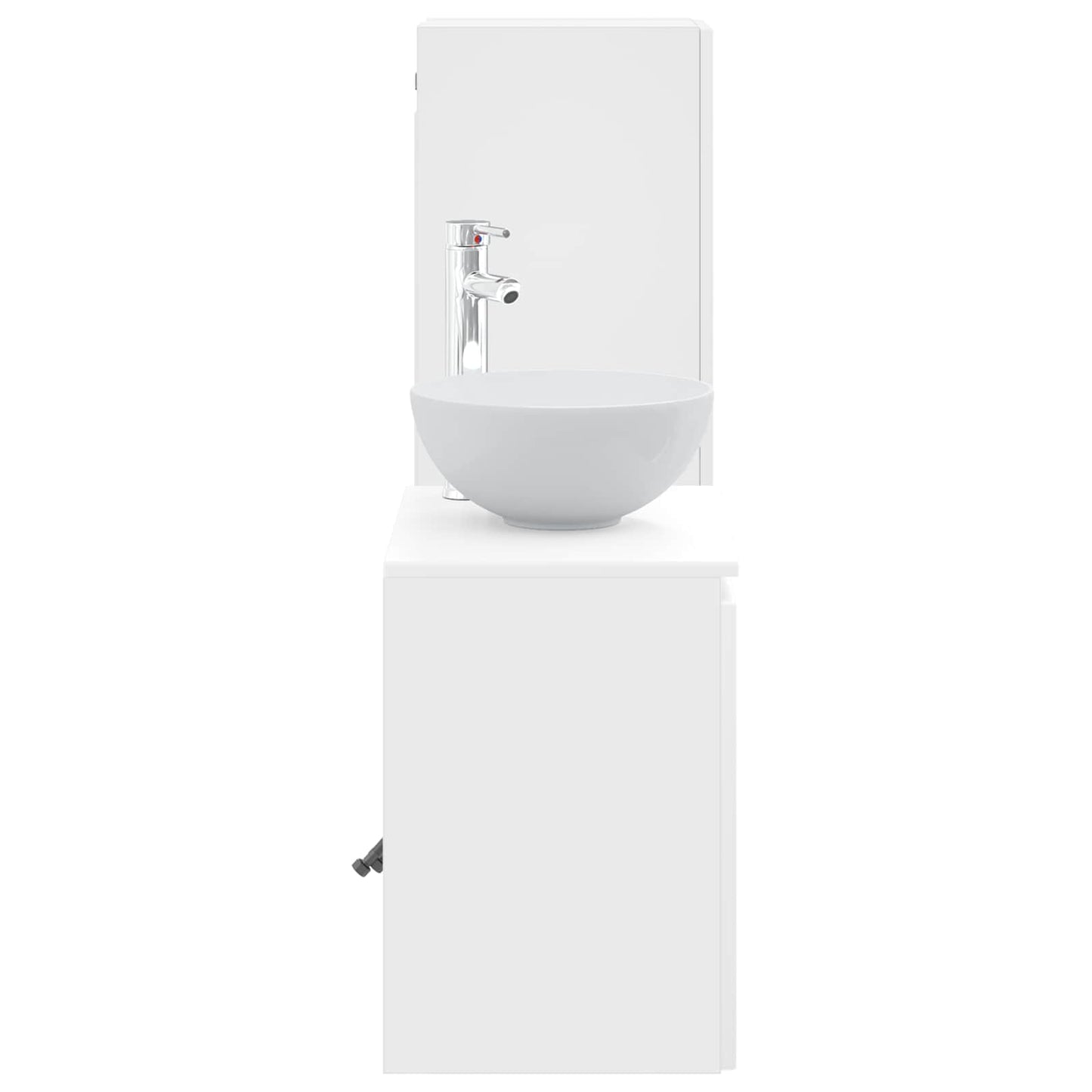vidaXL Bathroom Furniture Set 2 pcs High Gloss White