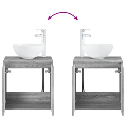 vidaXL Bathroom Furniture Set 2 pcs Grey Sonoma 33 x 34.5 x 100 cm