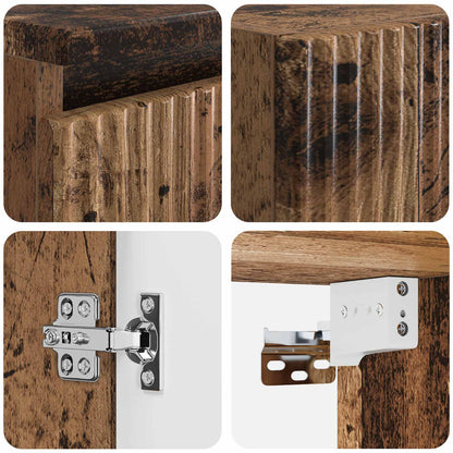 vidaXL Bathroom Furniture Set 2 pcs Old Wood 33 x 34.5 x 100 cm