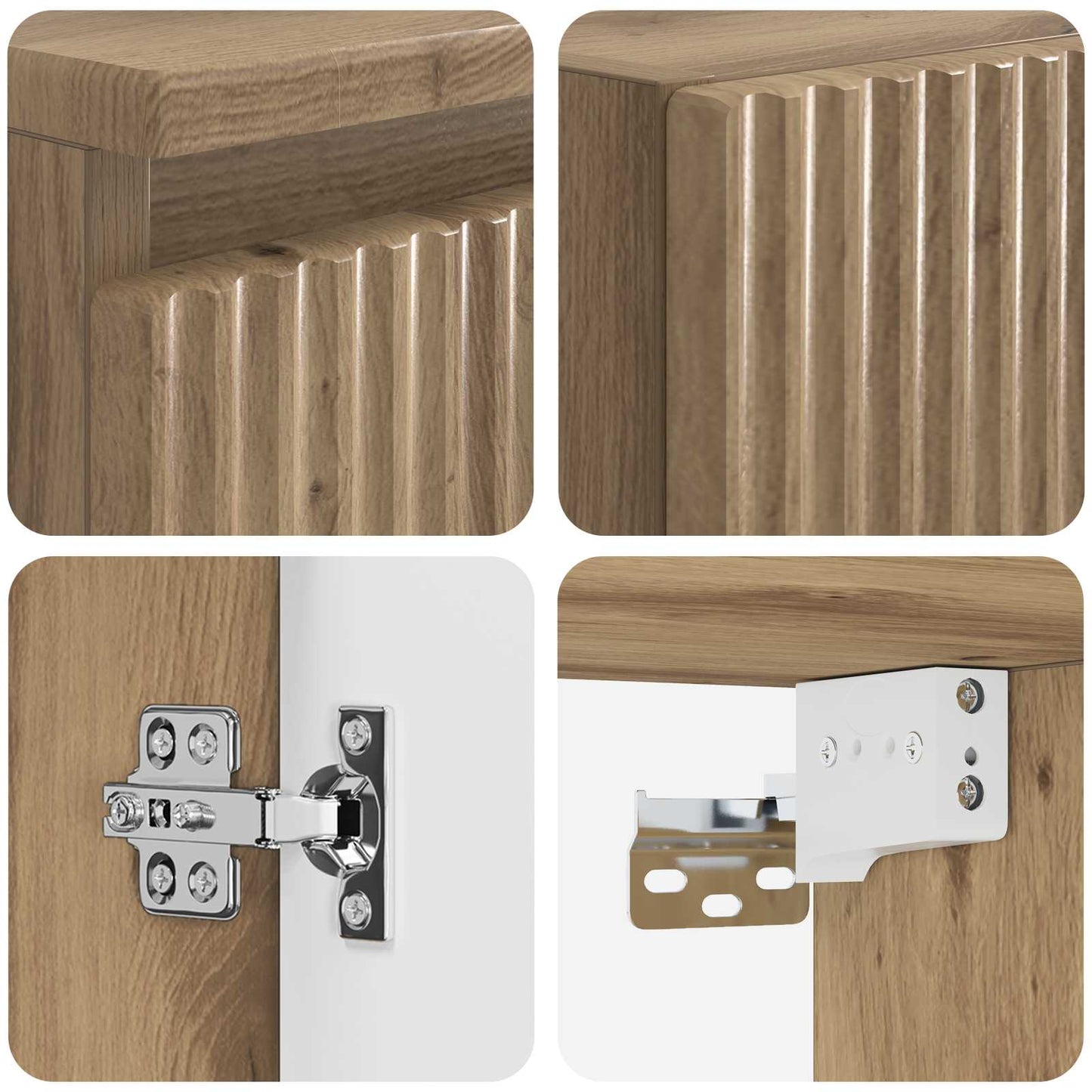 vidaXL Bathroom Furniture Set 2 pcs Artisan Oak 33 x 34.5 x 100 cm