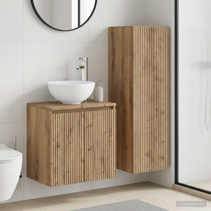 vidaXL Bathroom Furniture Set 2 pcs Artisan Oak 33 x 34.5 x 100 cm