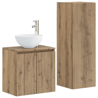 vidaXL Bathroom Furniture Set 2 pcs Artisan Oak 33 x 34.5 x 100 cm