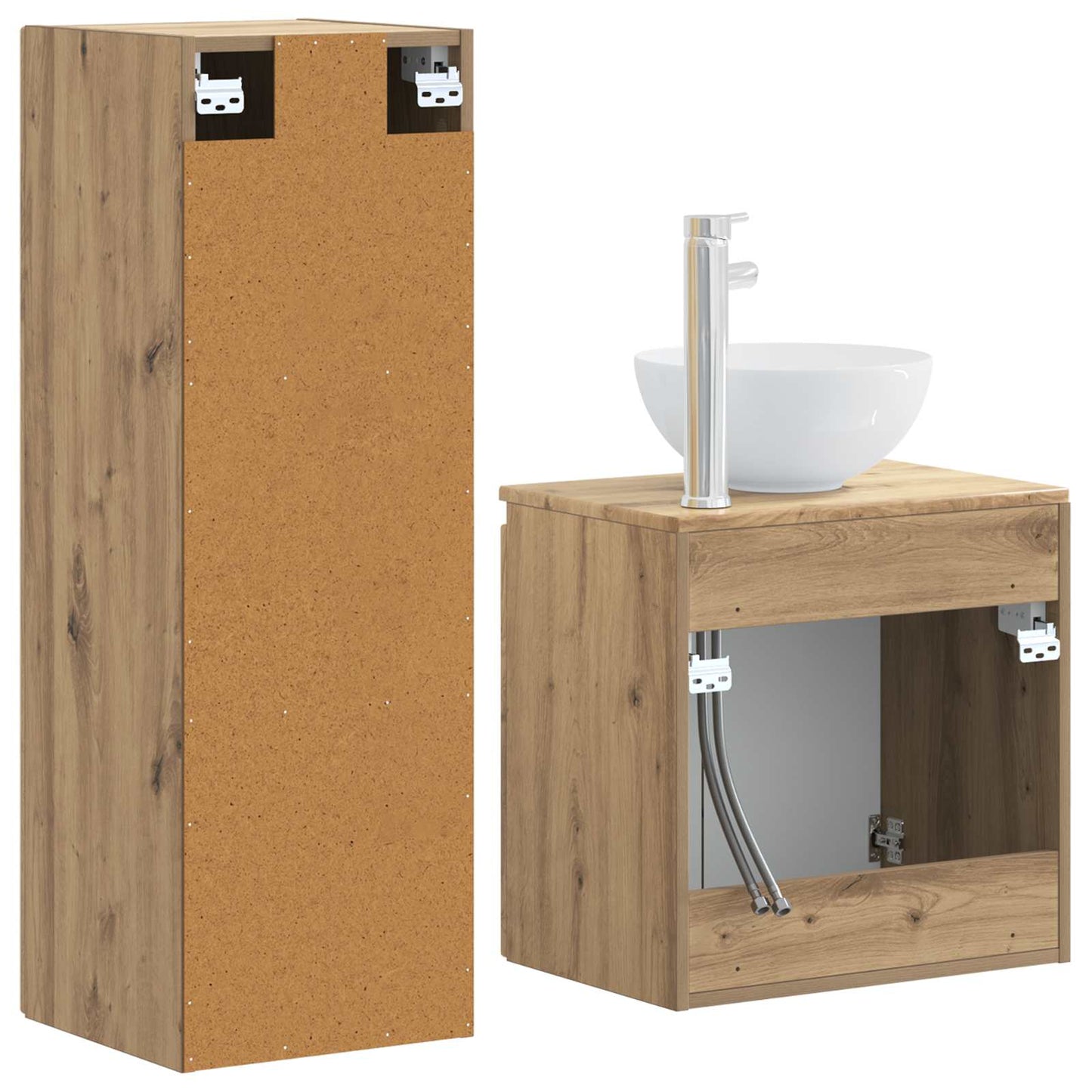vidaXL Bathroom Furniture Set 2 pcs Artisan Oak 33 x 34.5 x 100 cm