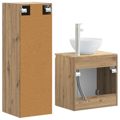 vidaXL Bathroom Furniture Set 2 pcs Artisan Oak 33 x 34.5 x 100 cm