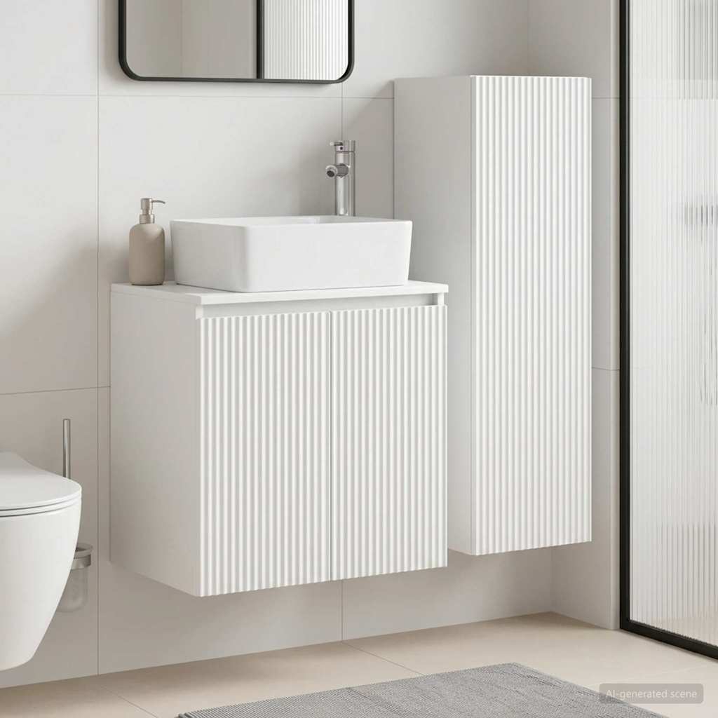 vidaXL Bathroom Furniture Set 2 pcs White 33 x 34.5 x 100 cm