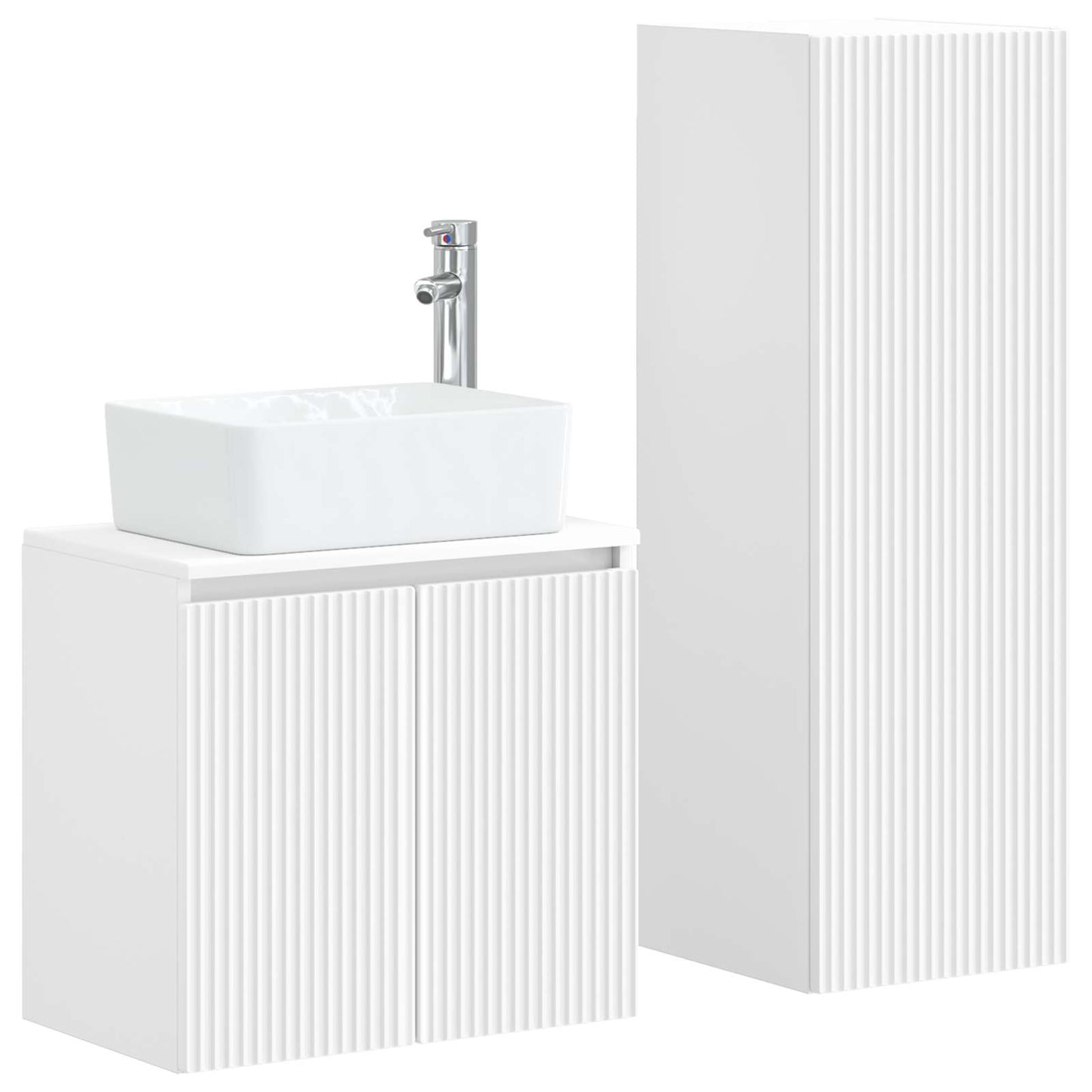 vidaXL Bathroom Furniture Set 2 pcs White 33 x 34.5 x 100 cm