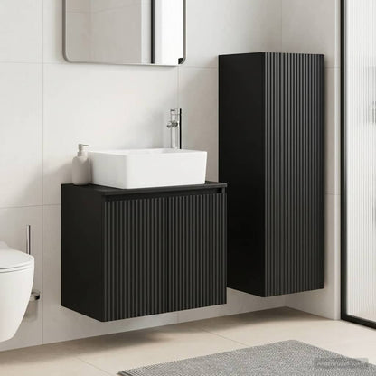 vidaXL Bathroom Furniture Set 2 pcs Black 33 x 34.5 x 100 cm