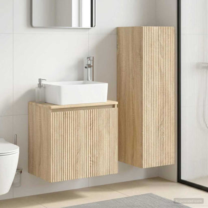 vidaXL Bathroom Furniture Set 2 pcs Sonoma Oak 33 x 34.5 x 100 cm