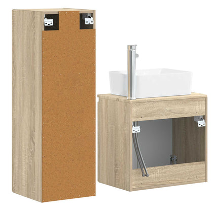 vidaXL Bathroom Furniture Set 2 pcs Sonoma Oak 33 x 34.5 x 100 cm