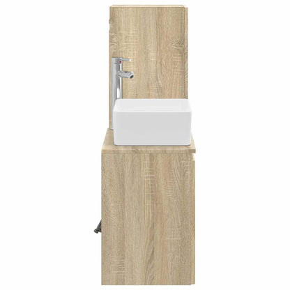 vidaXL Bathroom Furniture Set 2 pcs Sonoma Oak 33 x 34.5 x 100 cm