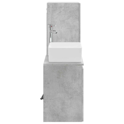 vidaXL Bathroom Furniture Set 2 pcs Concrete Grey 33 x 34.5 x 100 cm