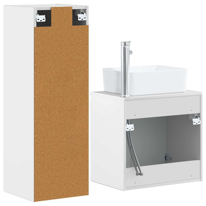 vidaXL Bathroom Furniture Set 2 pcs High Gloss White