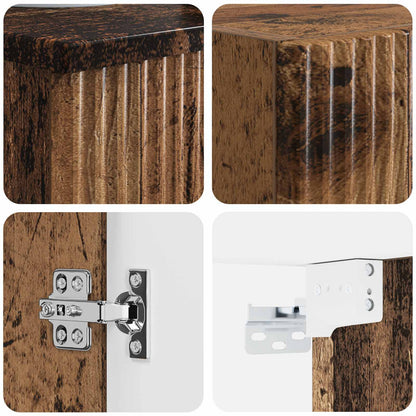 vidaXL Bathroom Furniture Set 2 pcs Old Wood 33 x 34.5 x 100 cm