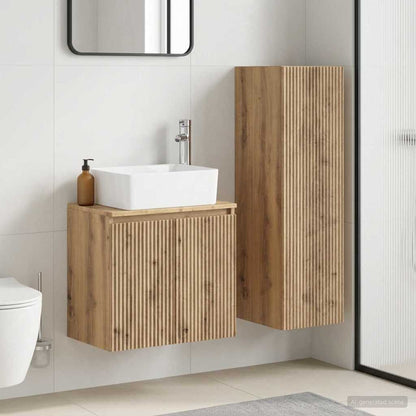 vidaXL Bathroom Furniture Set 2 pcs Artisan Oak 33 x 34.5 x 100 cm