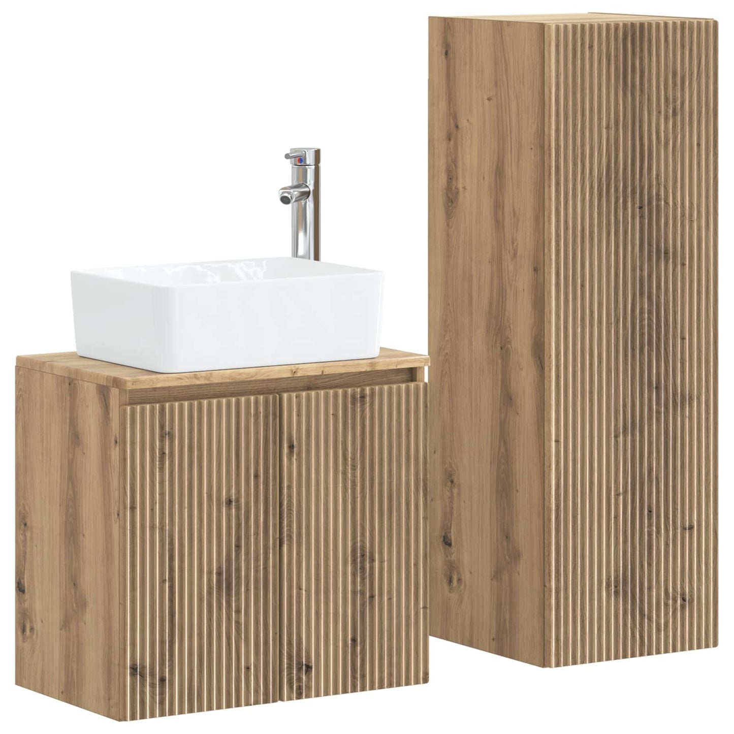 vidaXL Bathroom Furniture Set 2 pcs Artisan Oak 33 x 34.5 x 100 cm