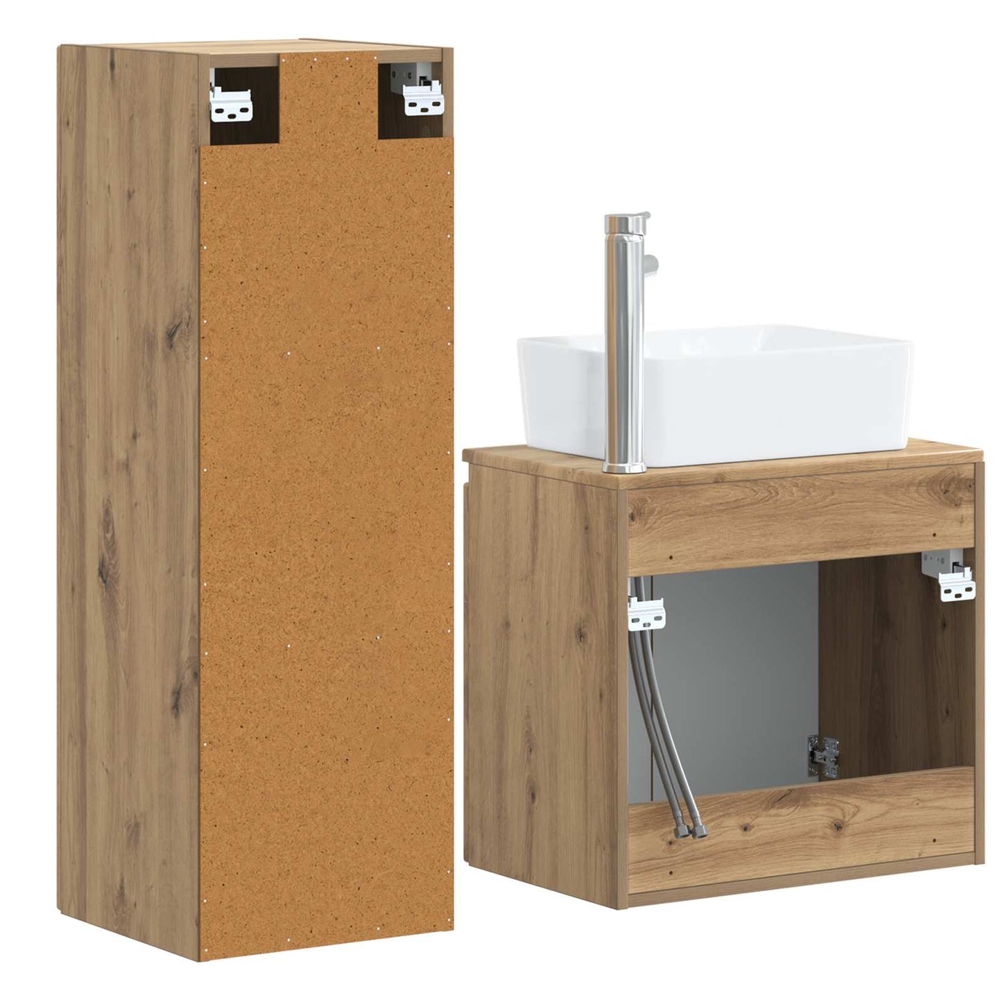 vidaXL Bathroom Furniture Set 2 pcs Artisan Oak 33 x 34.5 x 100 cm