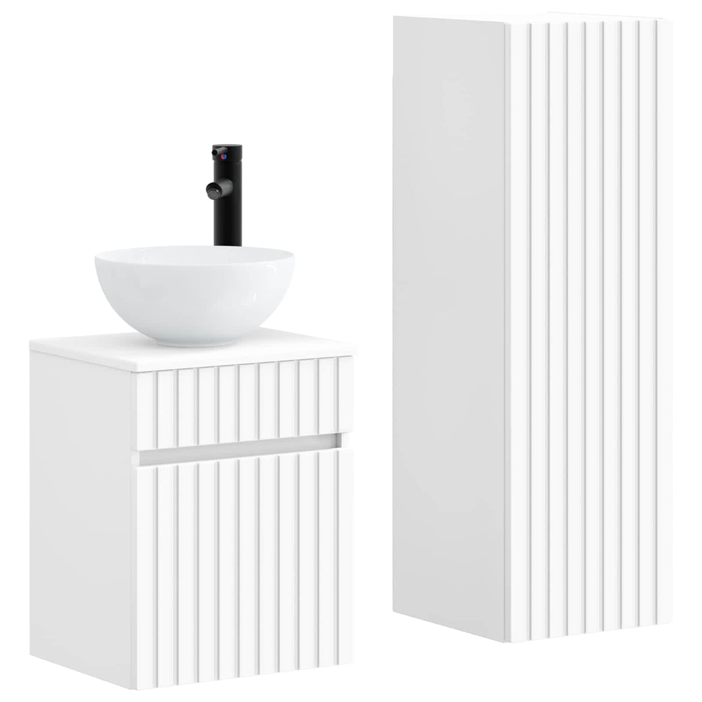 vidaXL Bathroom Furniture Set 2 pcs White 33 x 34.5 x 100 cm