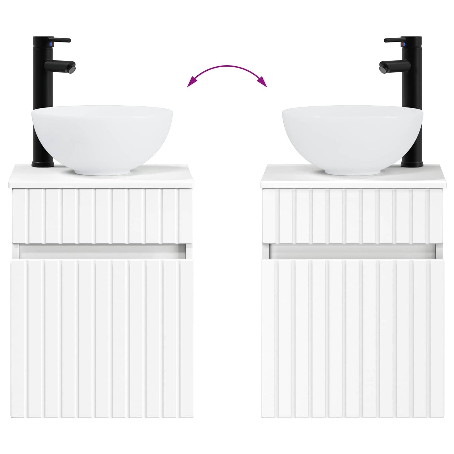 vidaXL Bathroom Furniture Set 2 pcs White 33 x 34.5 x 100 cm