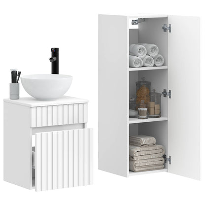 vidaXL Bathroom Furniture Set 2 pcs White 33 x 34.5 x 100 cm