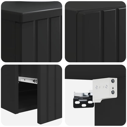 vidaXL Bathroom Furniture Set 2 pcs Black 33 x 34.5 x 100 cm