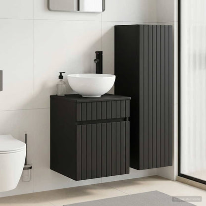 vidaXL Bathroom Furniture Set 2 pcs Black 33 x 34.5 x 100 cm