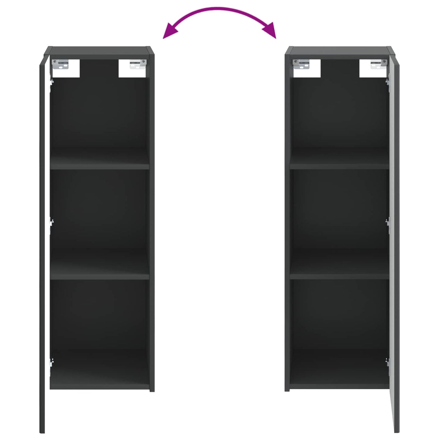 vidaXL Bathroom Furniture Set 2 pcs Black 33 x 34.5 x 100 cm