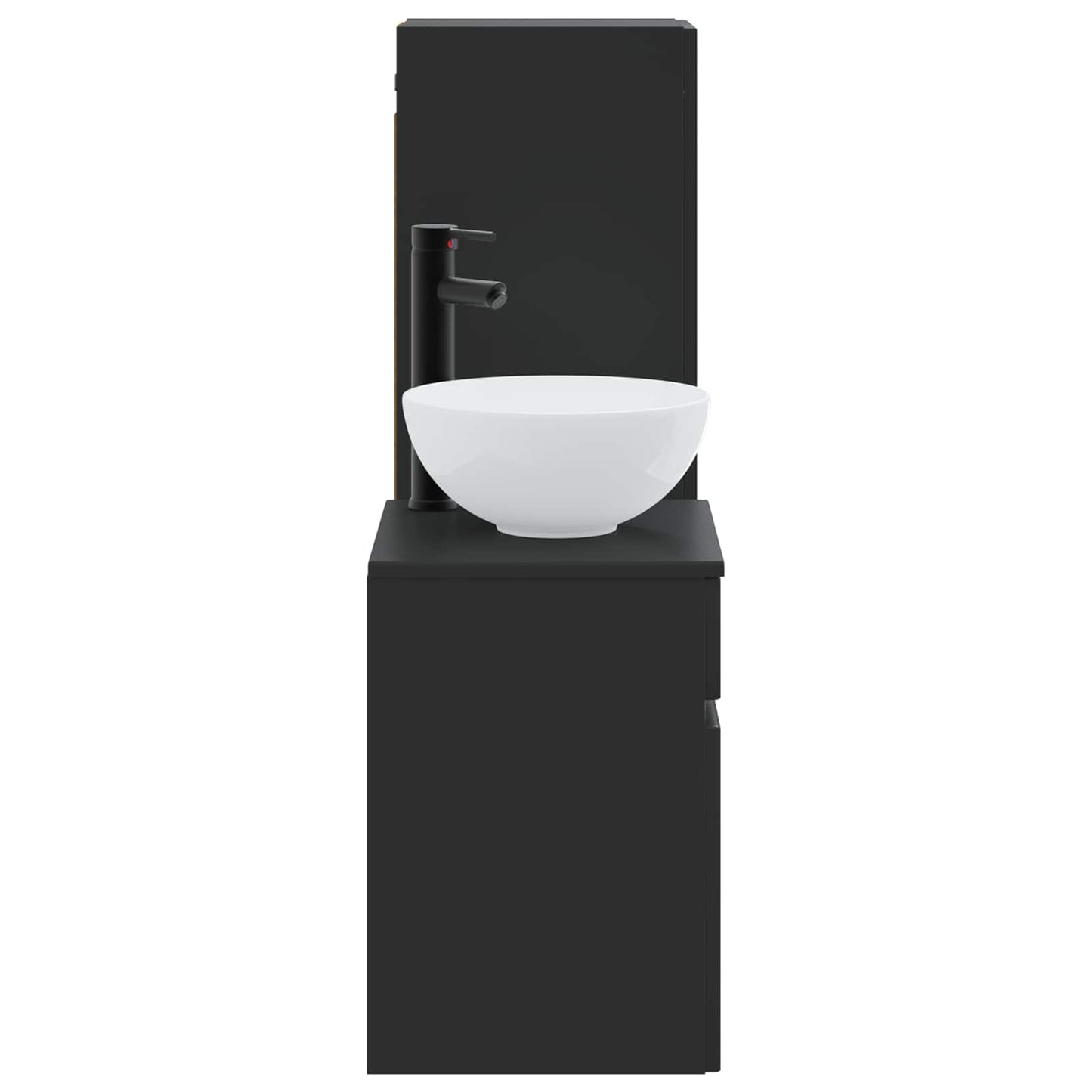 vidaXL Bathroom Furniture Set 2 pcs Black 33 x 34.5 x 100 cm
