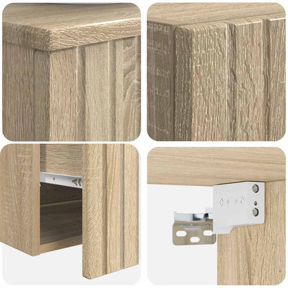 vidaXL Bathroom Furniture Set 2 pcs Sonoma Oak 33 x 34.5 x 100 cm