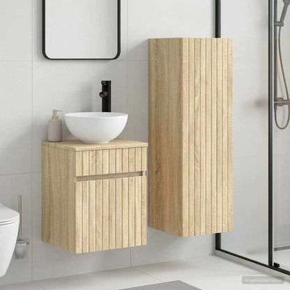 vidaXL Bathroom Furniture Set 2 pcs Sonoma Oak 33 x 34.5 x 100 cm