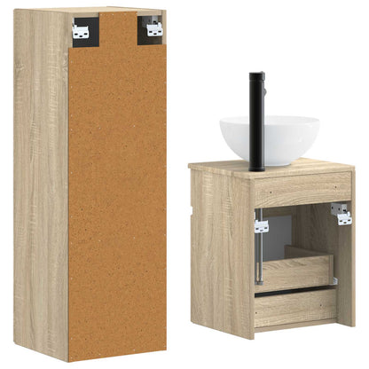 vidaXL Bathroom Furniture Set 2 pcs Sonoma Oak 33 x 34.5 x 100 cm