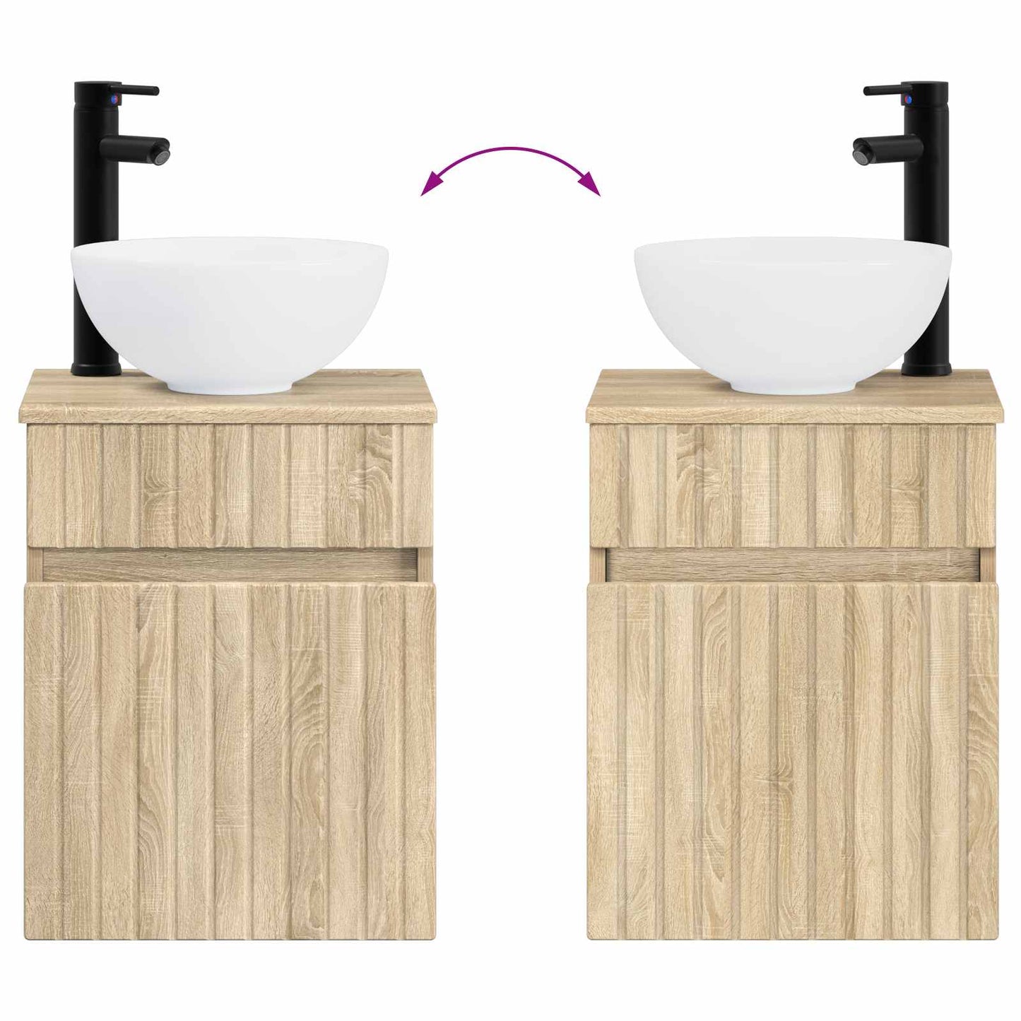 vidaXL Bathroom Furniture Set 2 pcs Sonoma Oak 33 x 34.5 x 100 cm