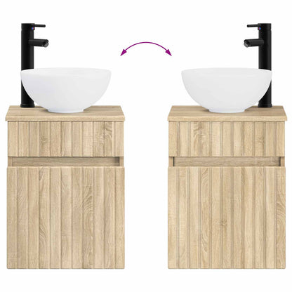 vidaXL Bathroom Furniture Set 2 pcs Sonoma Oak 33 x 34.5 x 100 cm