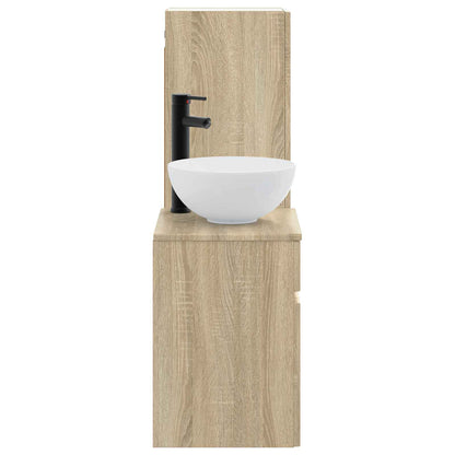 vidaXL Bathroom Furniture Set 2 pcs Sonoma Oak 33 x 34.5 x 100 cm