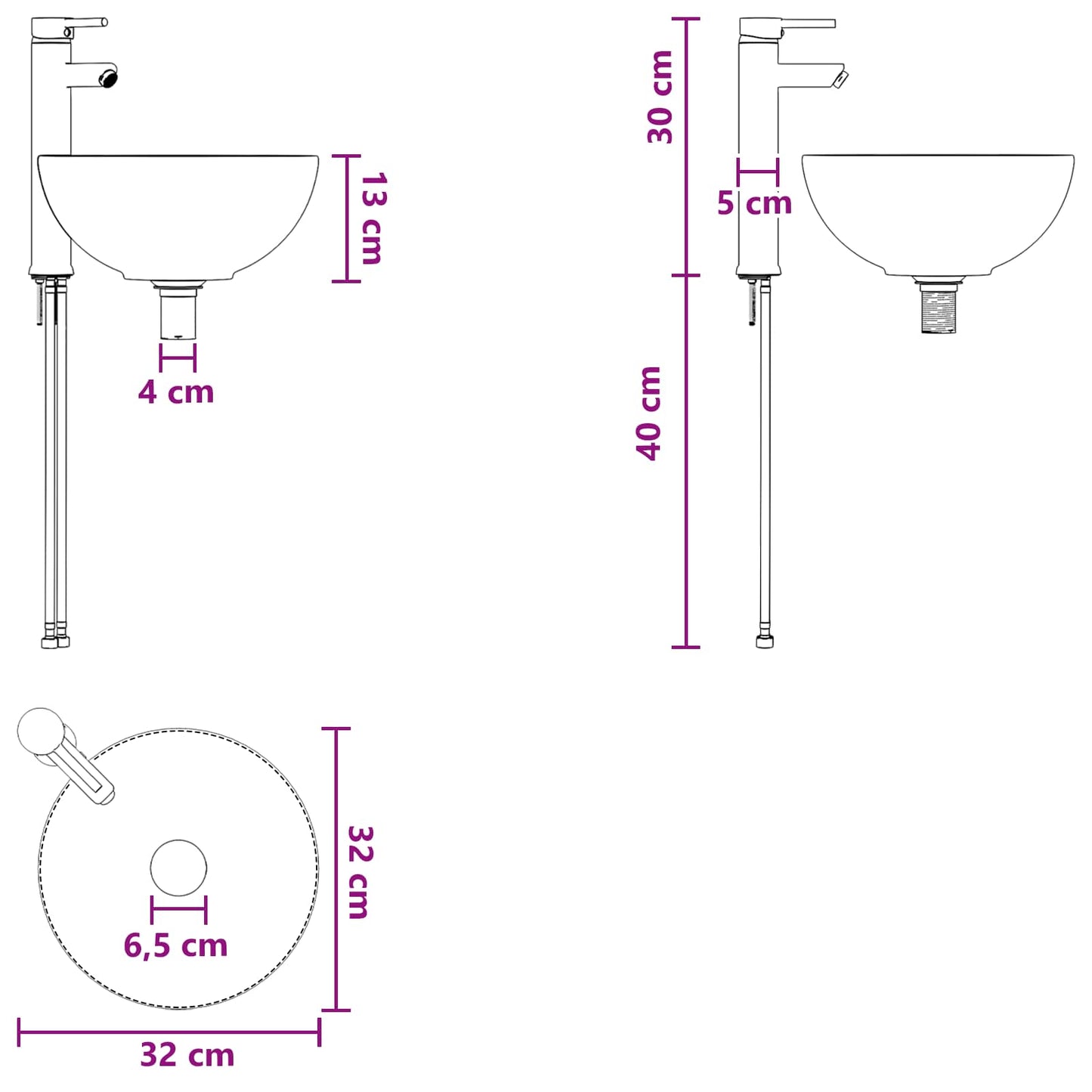 vidaXL Bathroom Furniture Set 2 pcs Sonoma Oak 33 x 34.5 x 100 cm